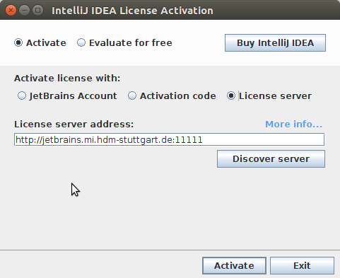 Alternative: Using the HdM license server